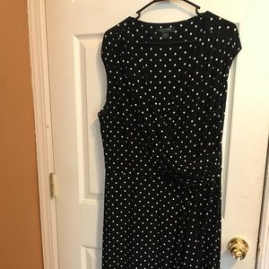 Knee length Ralph Lauren polka dot tea dress.